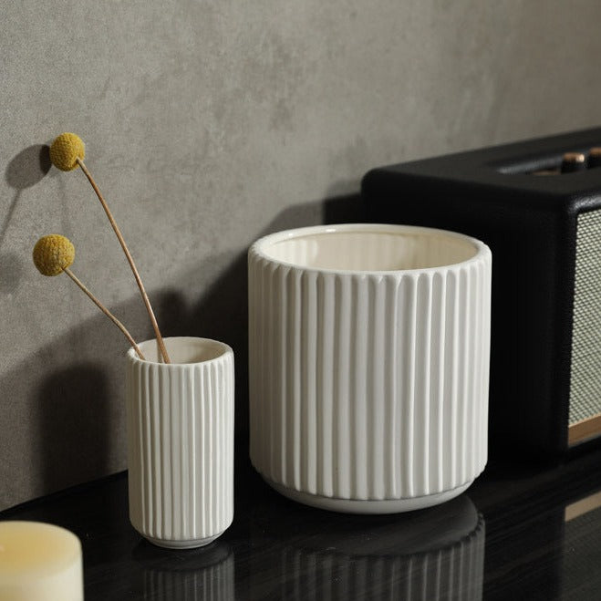 Versatile Fiber Cement Vase Collection