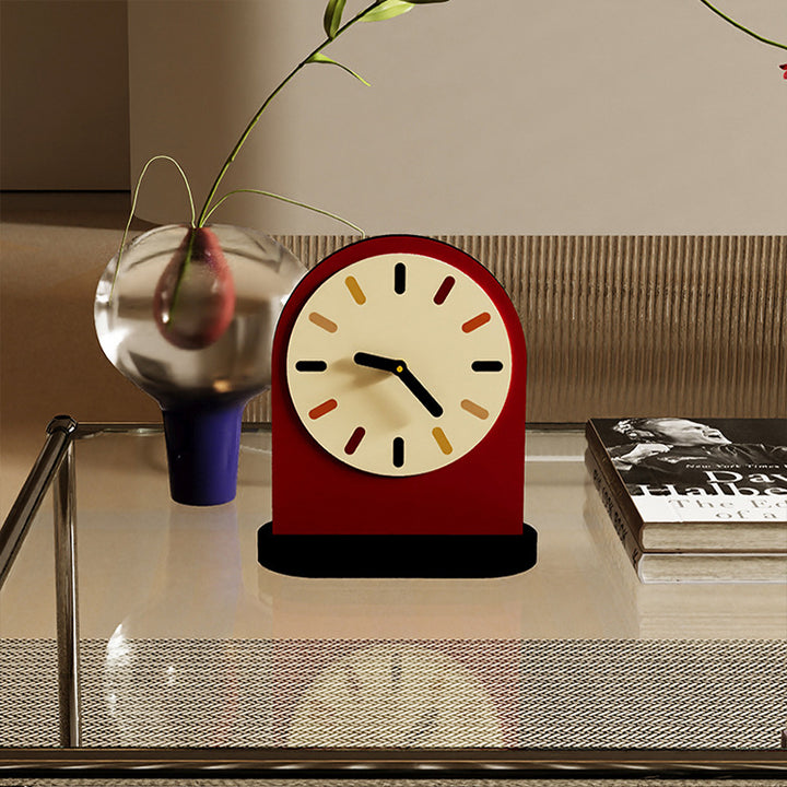Ruby Red Desk Clock