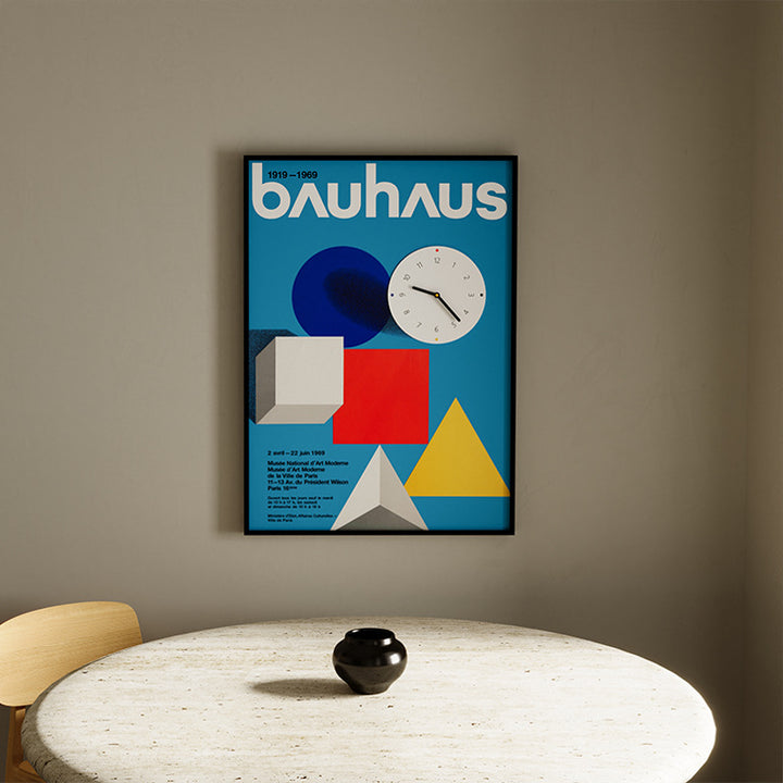 Blue Artistic Shapes Clock