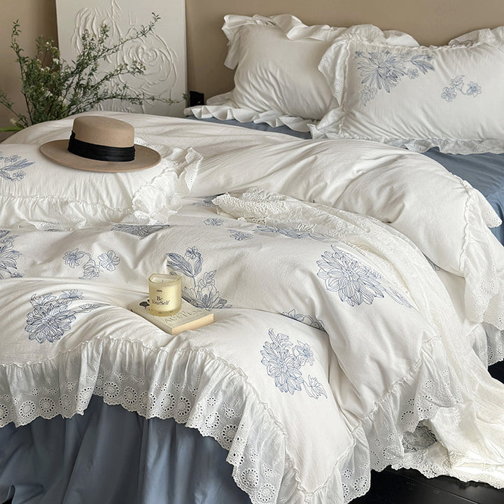 Blue Lotus Bedding Set