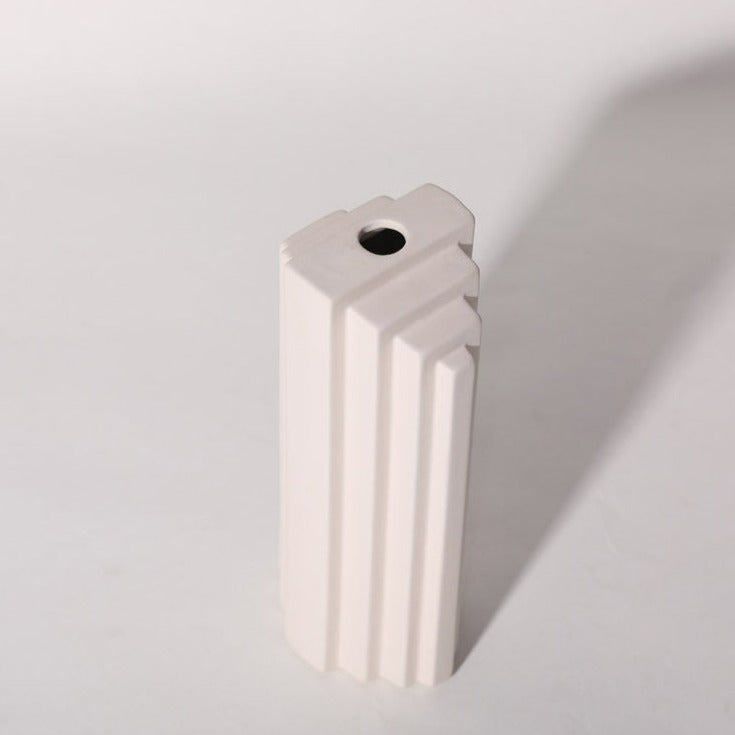 Modern Ribbed Ceramic Vase