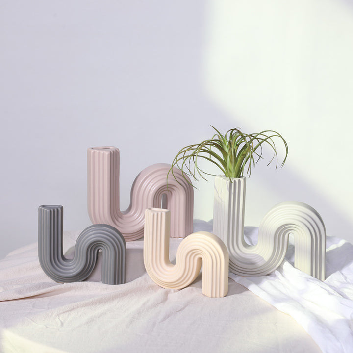 Geometric Art Ceramic Vase