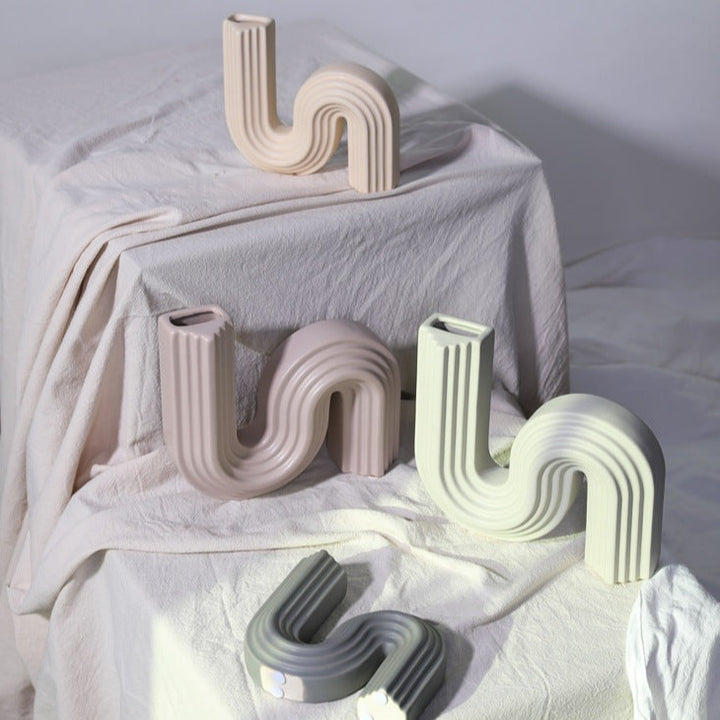 Geometric Art Ceramic Vase