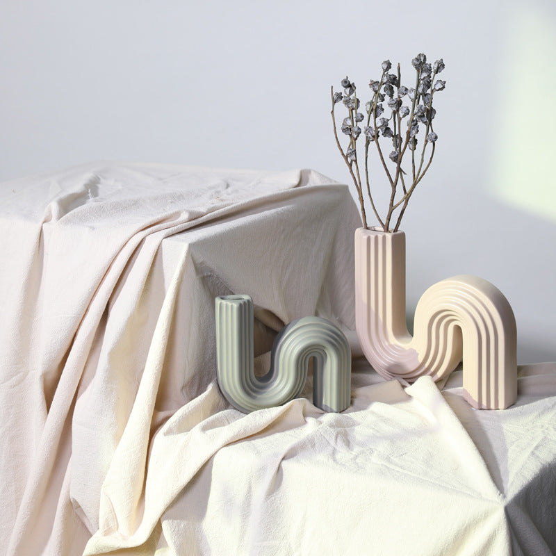 Geometric Art Ceramic Vase