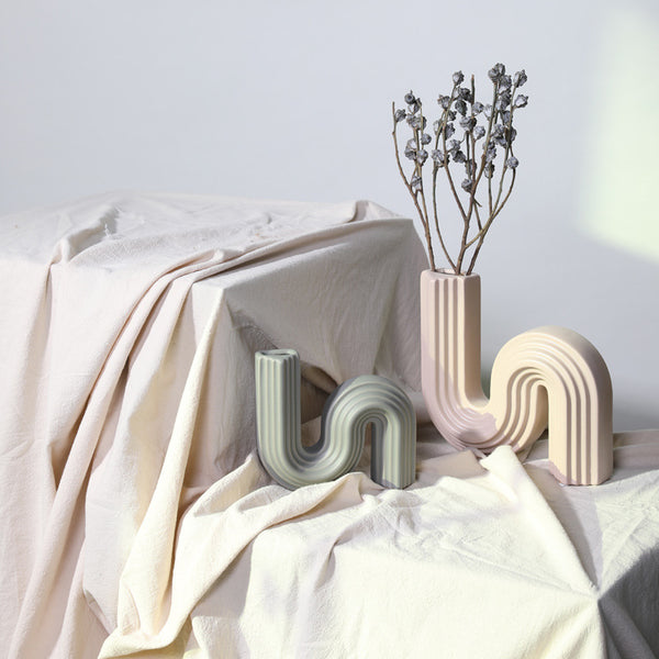 Geometric Art Ceramic Vase