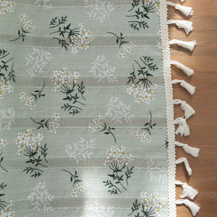 Royal Flower Tassel Table Cloth