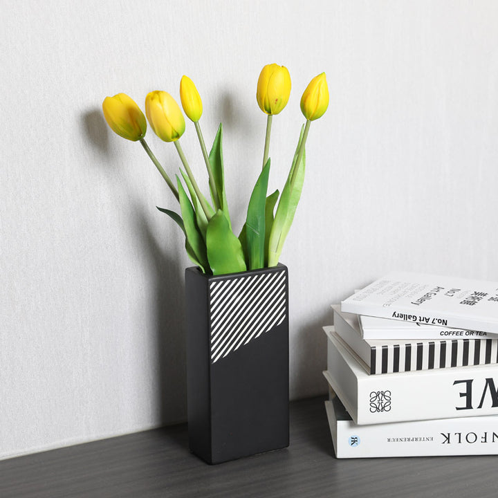 Black & White Abstract Vase Collection