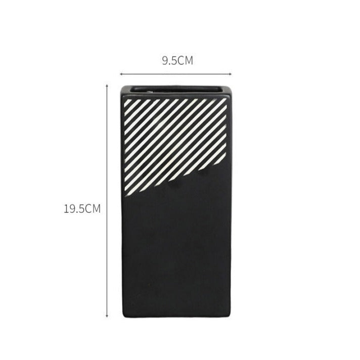 Black & White Abstract Vase Collection