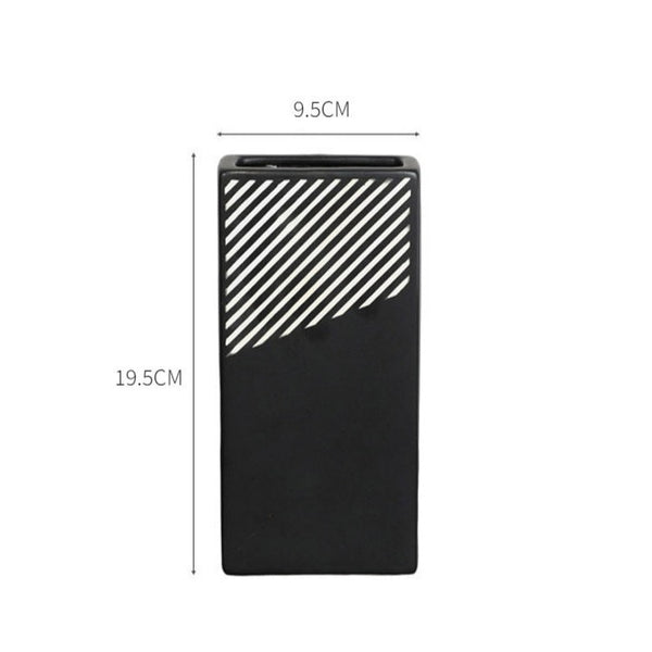 Black & White Abstract Vase Collection