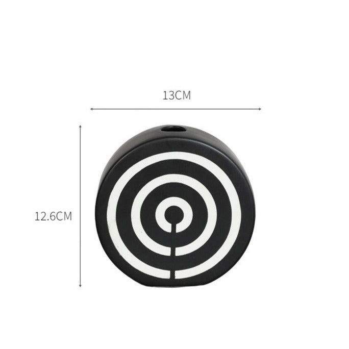 Black & White Abstract Vase Collection