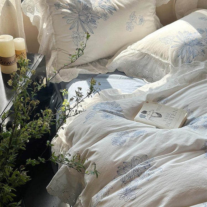 Blue Lotus Bedding Set