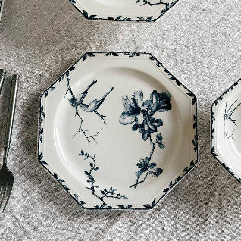 Floral Bird Print Plate