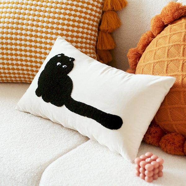 Sleek Tail Cat Cushion