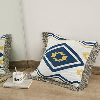 Diagonal Tassel Cushion