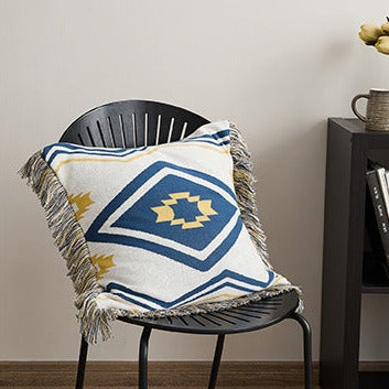 Diagonal Tassel Cushion