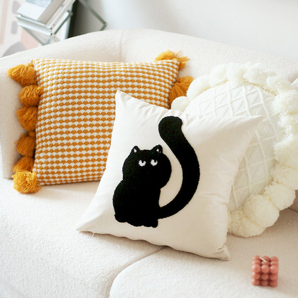 Sleek Tail Cat Cushion