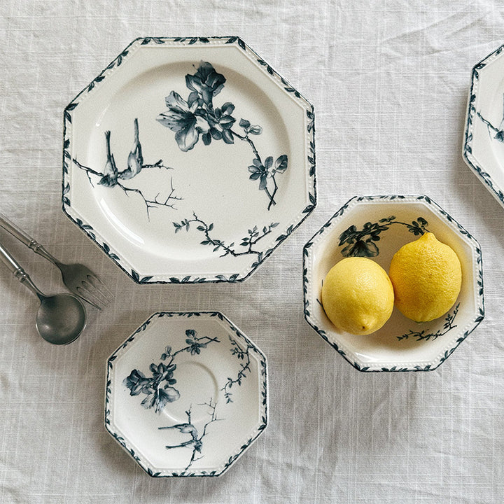 Floral Bird Print Plate