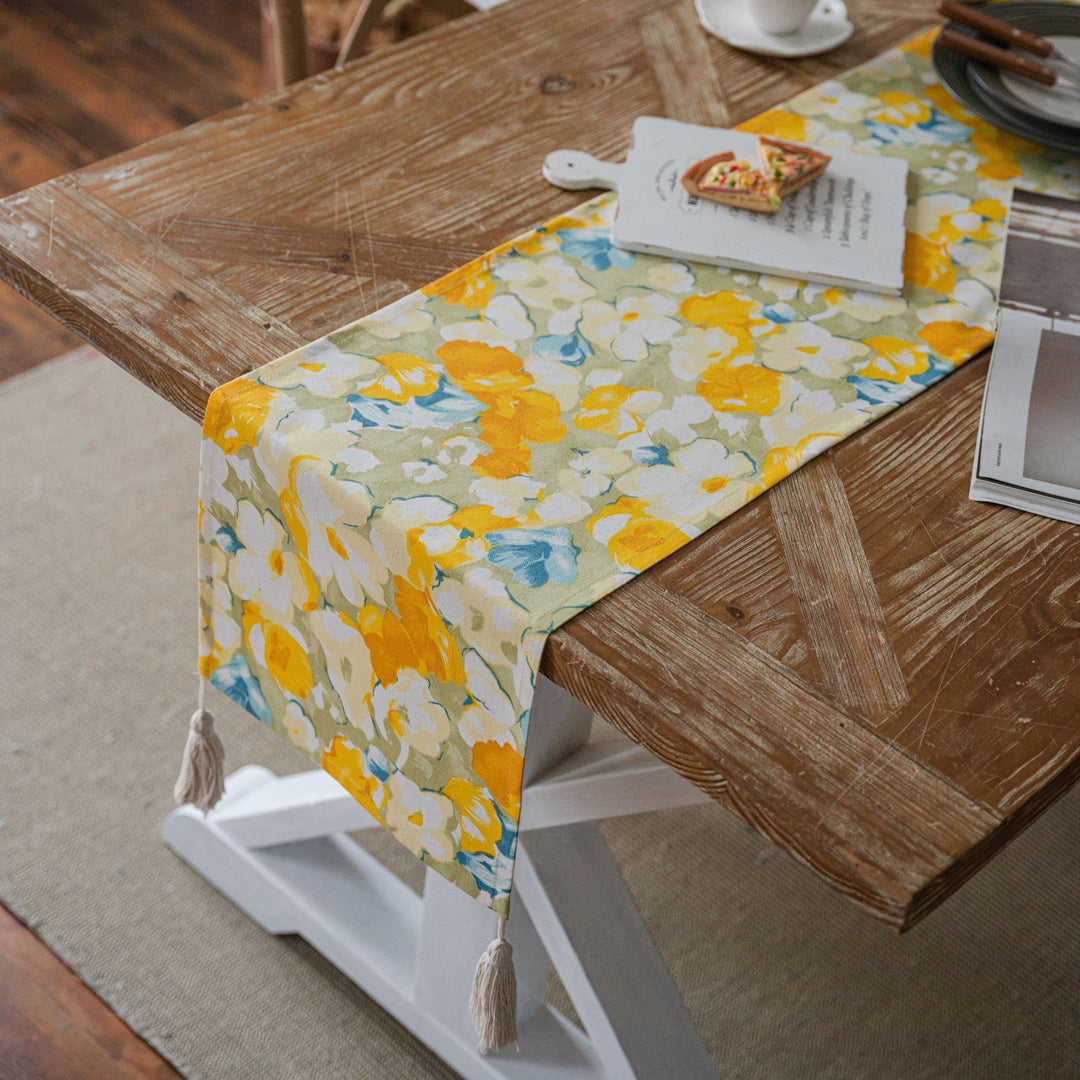 Sunshine Meadow Tassel Runner
