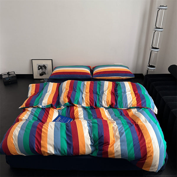Rainbow Radiance Stripe Bedding