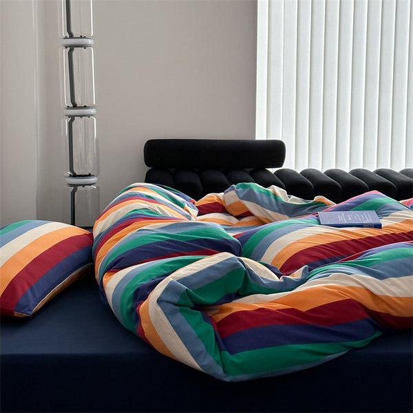 Rainbow Radiance Stripe Bedding
