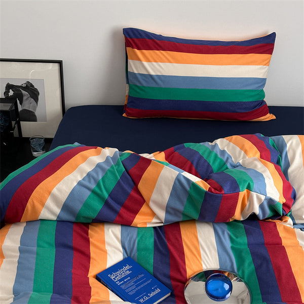 Rainbow Radiance Stripe Bedding