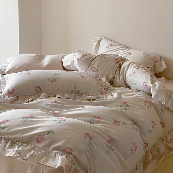 Soft Rose Bedding Set