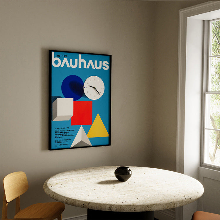 Blue Artistic Shapes Clock