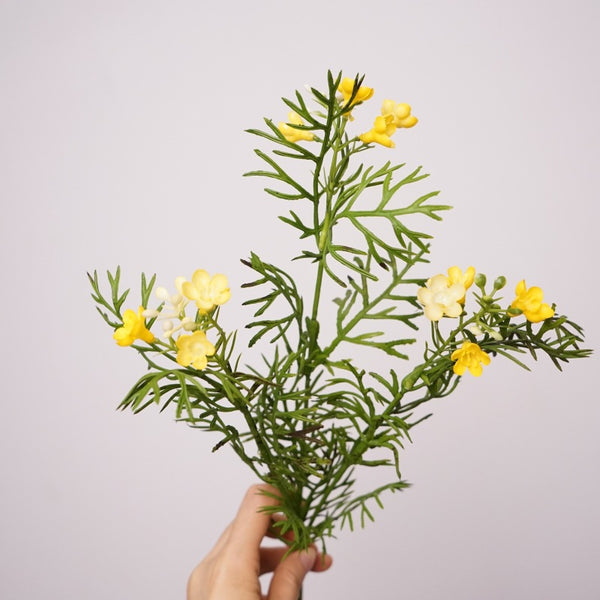 Faux Wintersweet Fern Sprig