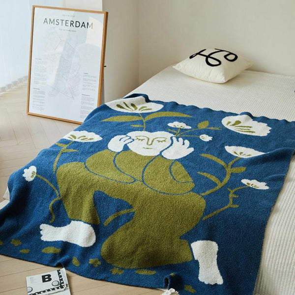 Human Connection Floral Blanket