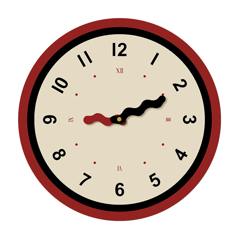 Red Accent Wall Clock