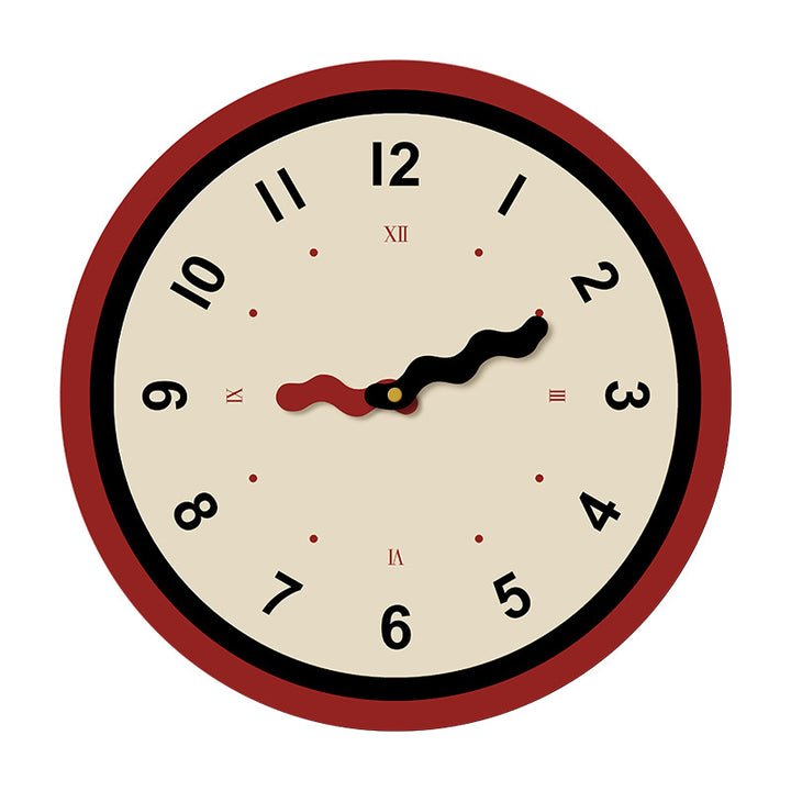 Red Accent Wall Clock