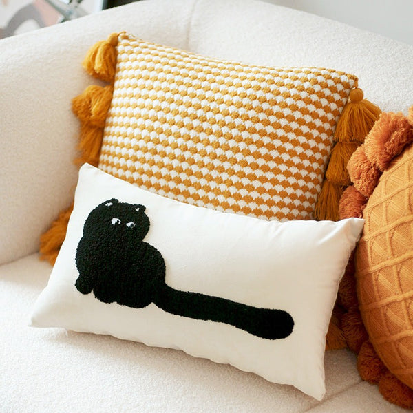 Sleek Tail Cat Cushion