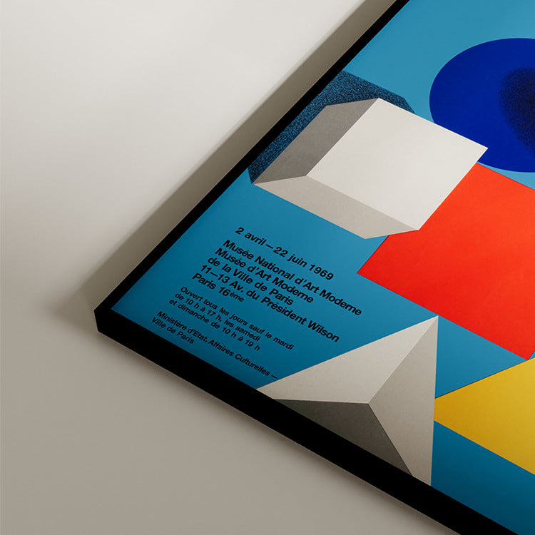 Blue Artistic Shapes Clock