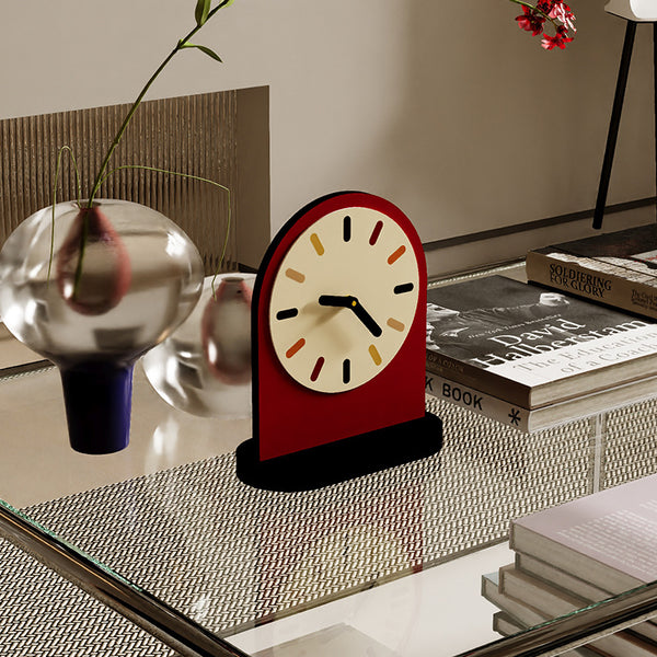 Ruby Red Desk Clock