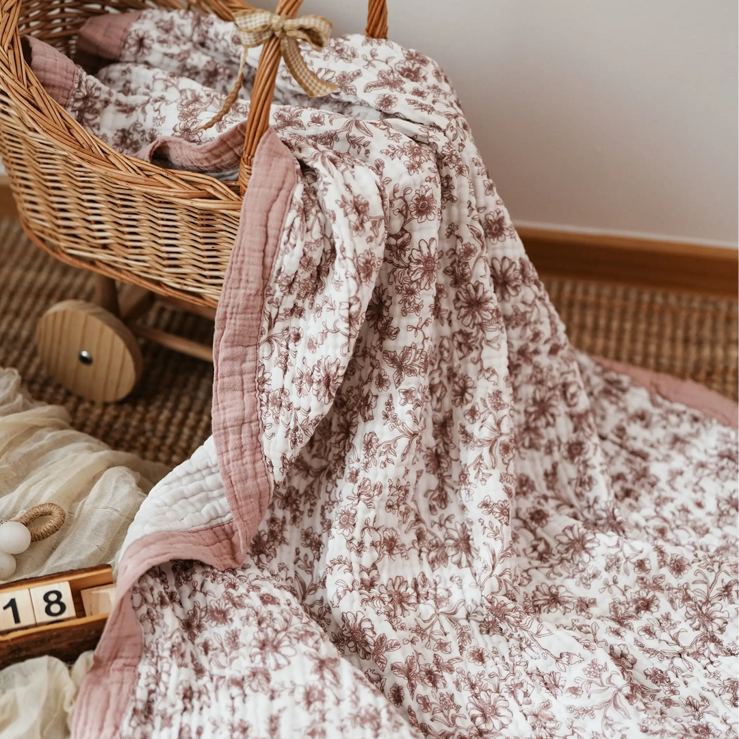 Vintage Bloom Muslin Towel