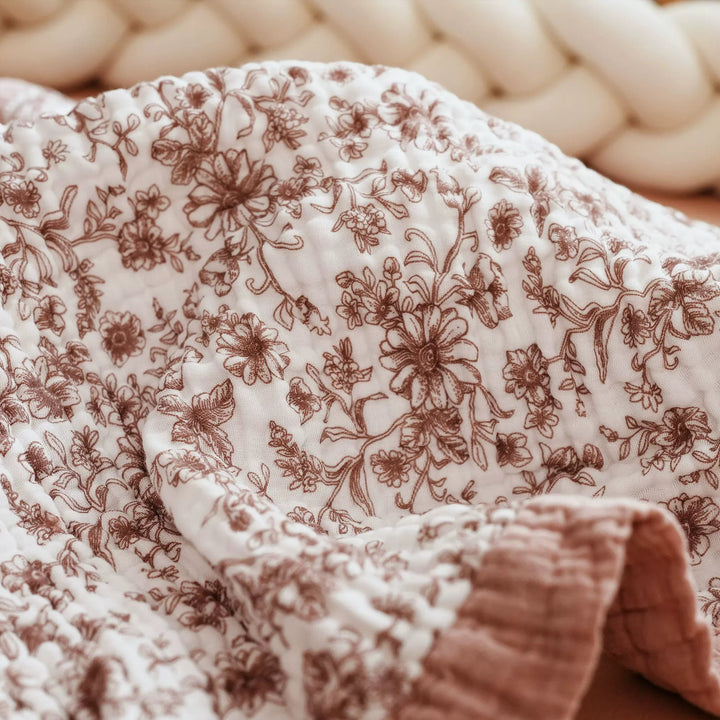Vintage Bloom Muslin Towel