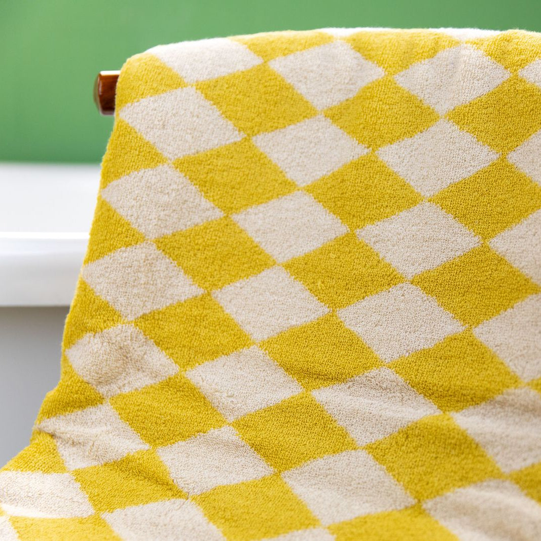 Queen of Diamonds Towel Collection-Delicors- yellow