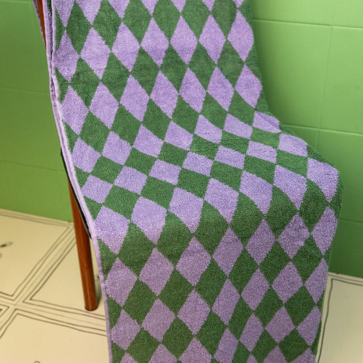 Queen of Diamonds Towel Collection-Delicors-purple
