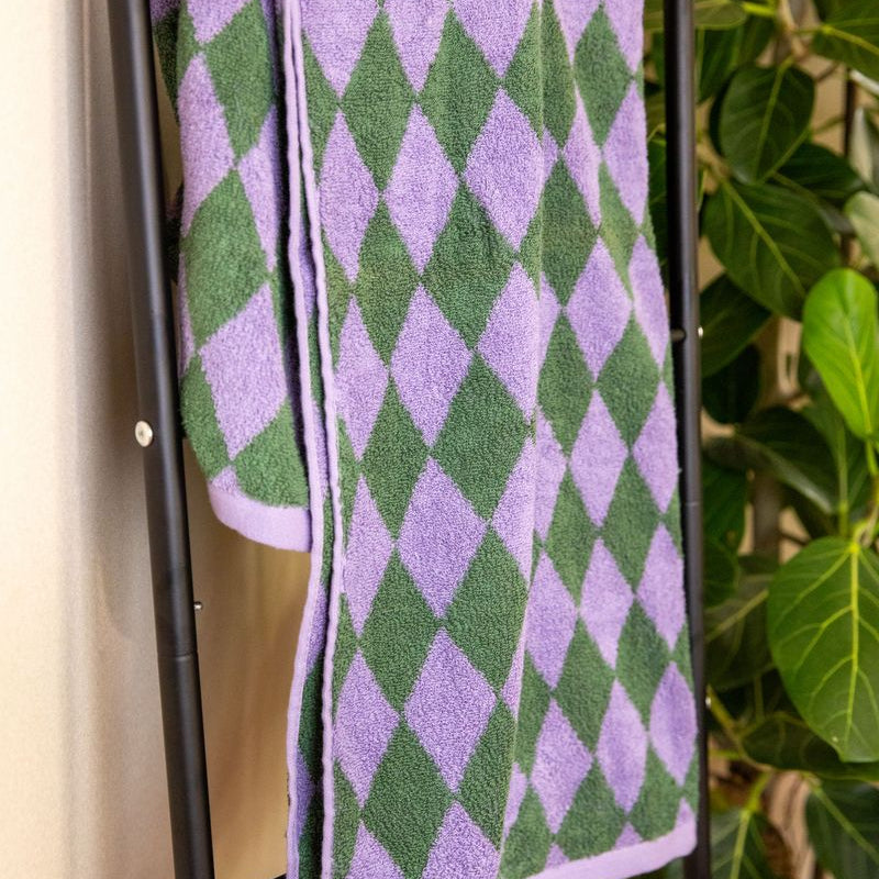 Queen of Diamonds Towel Collection-Delicors-purple