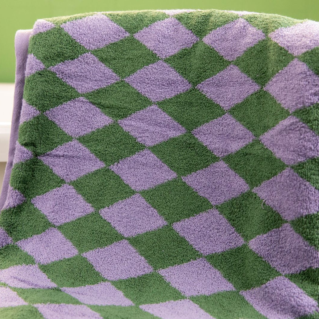 Queen of Diamonds Towel Collection-Delicors-purple