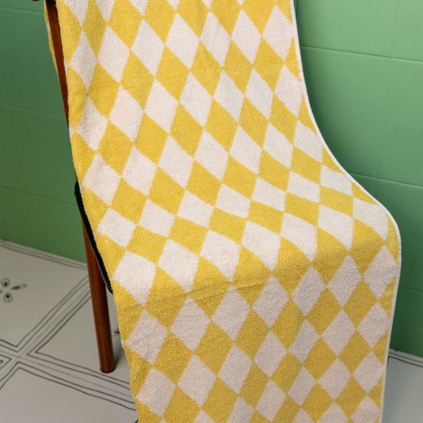Queen of Diamonds Towel Collection-Delicors-yellow