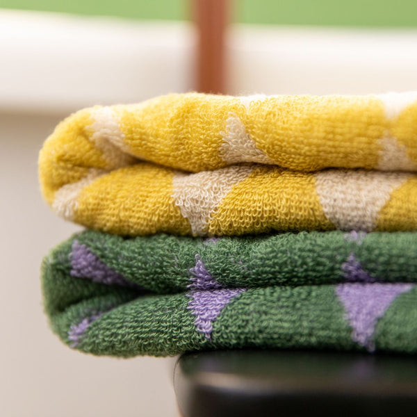 Queen of Diamonds Towel Collection-Delicors-purple &yellow
