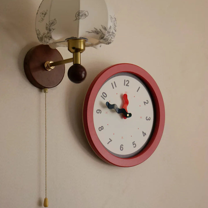 Red Accent Wall Clock - Delicors