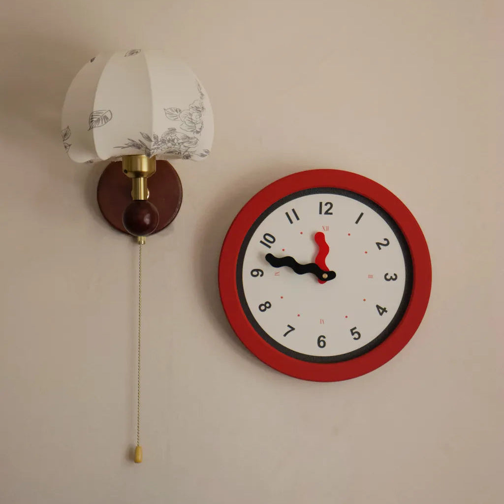 Red Accent Wall Clock - Delicors