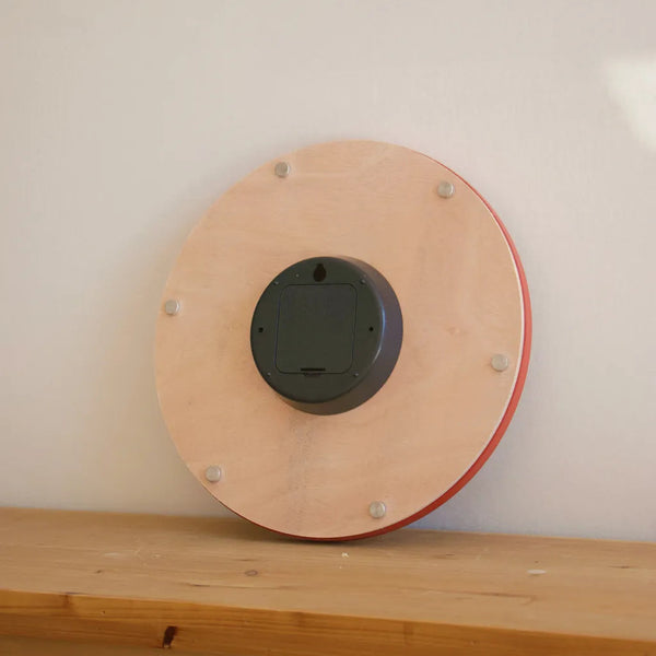 Red Accent Wall Clock - Delicors