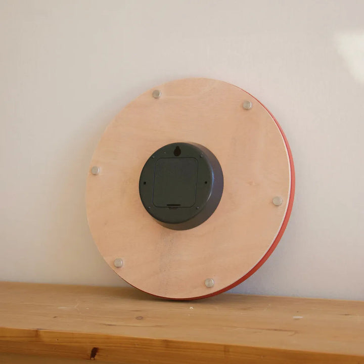 Red Accent Wall Clock - Delicors