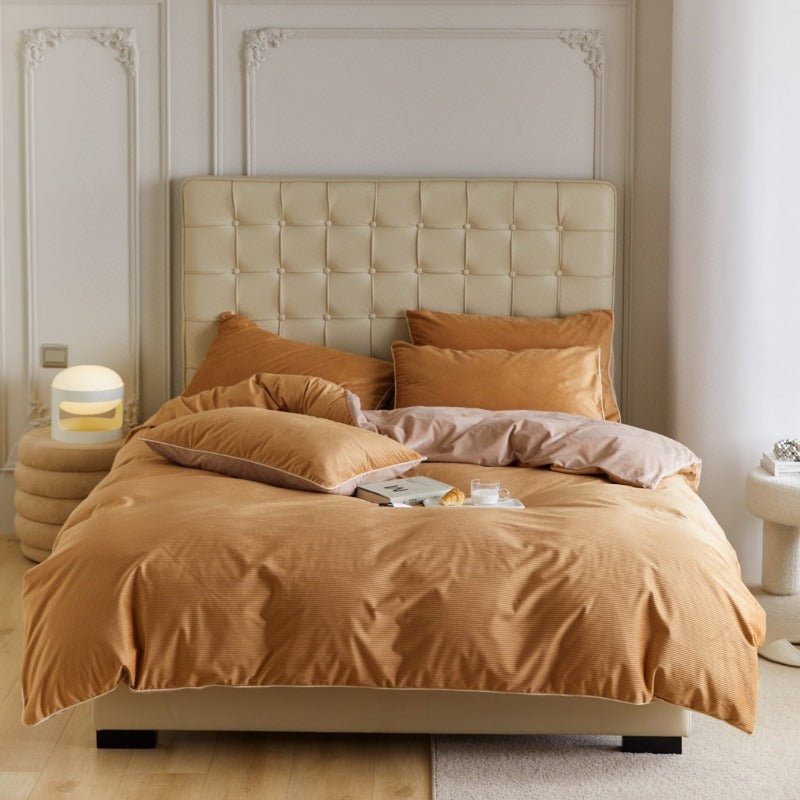 Warm  Texture Bedding Set  - front 