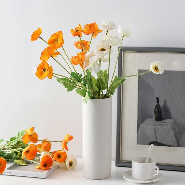 Artificial Vivid Poppies - Artificial Flower - Delicors
