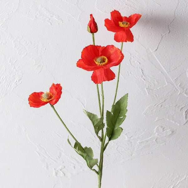 Artificial Vivid Poppies - Artificial Flower - Delicors