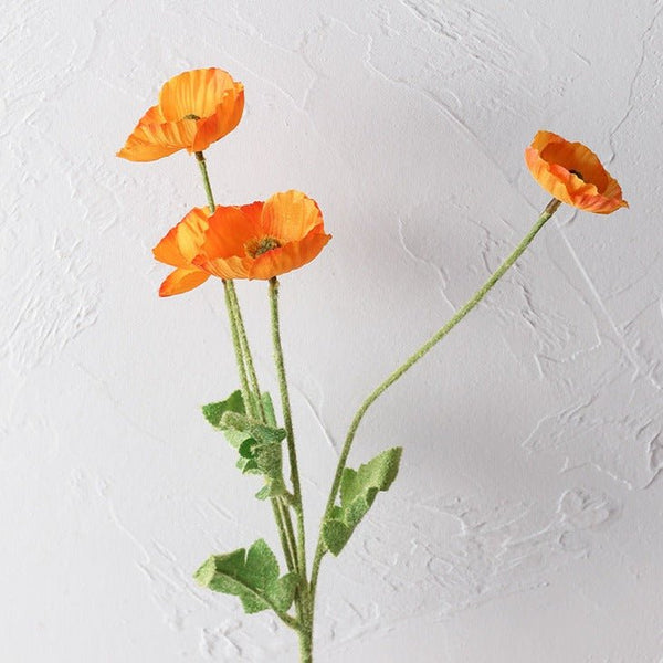 Artificial Vivid Poppies - Artificial Flower - Delicors